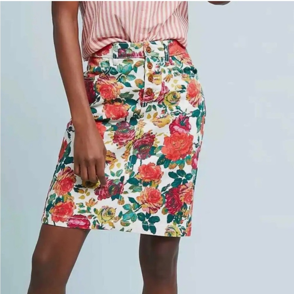 Maeve by Anthropologie Floral Pencil Skirt